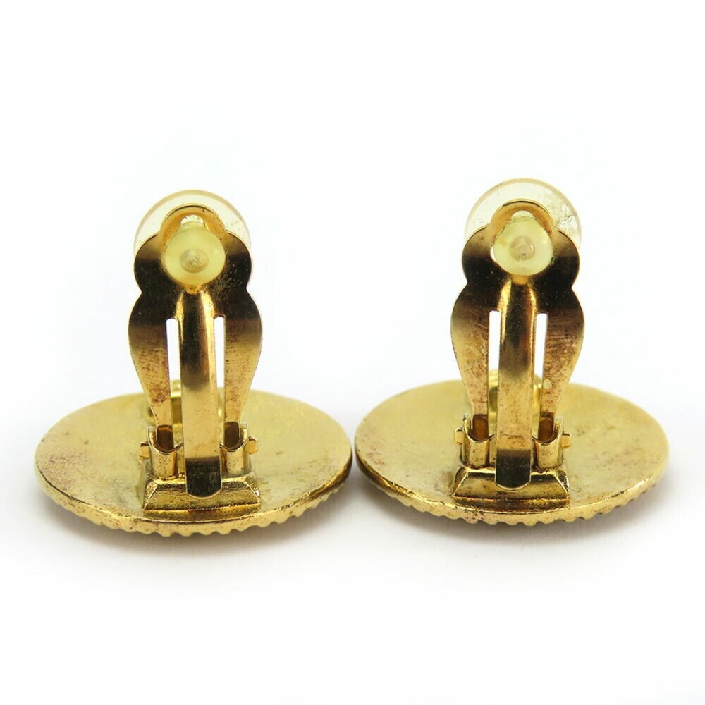 CHANEL Gold Logo Earrings - Picture 5 of 9